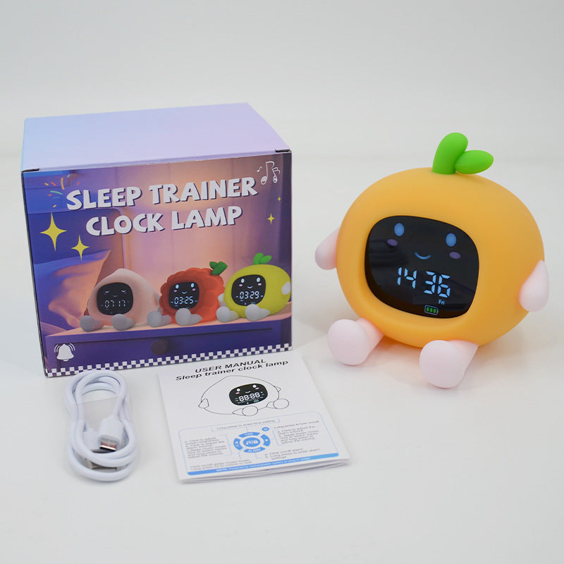 Fruit Alarm Clock with Color-Changing Night Light