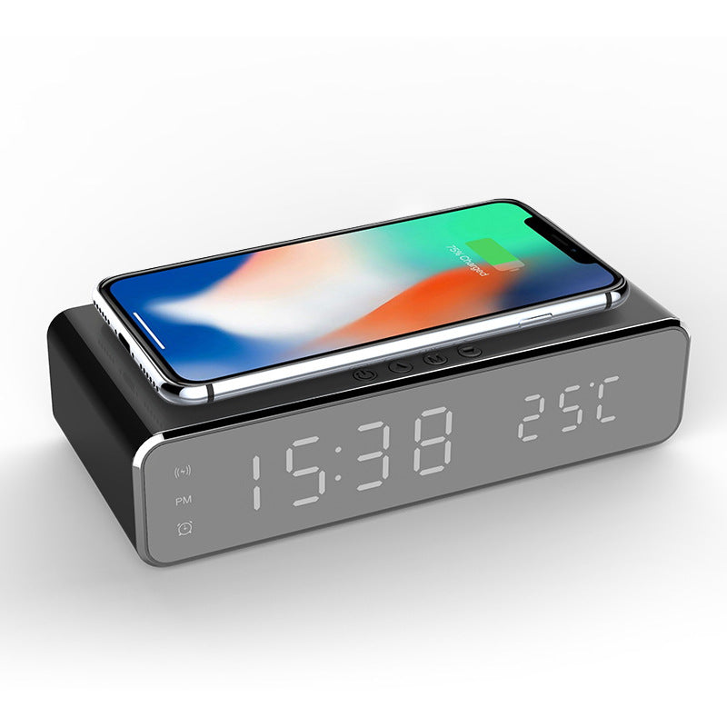 Smart LED Alarm Clock with Wireless Charging