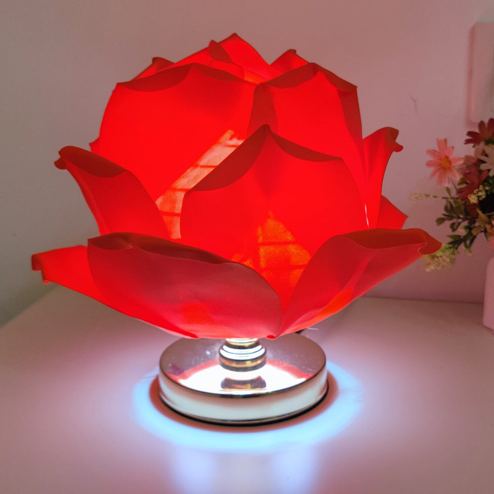 Rose Flower Bedside Lamp – Romantic Atmosphere