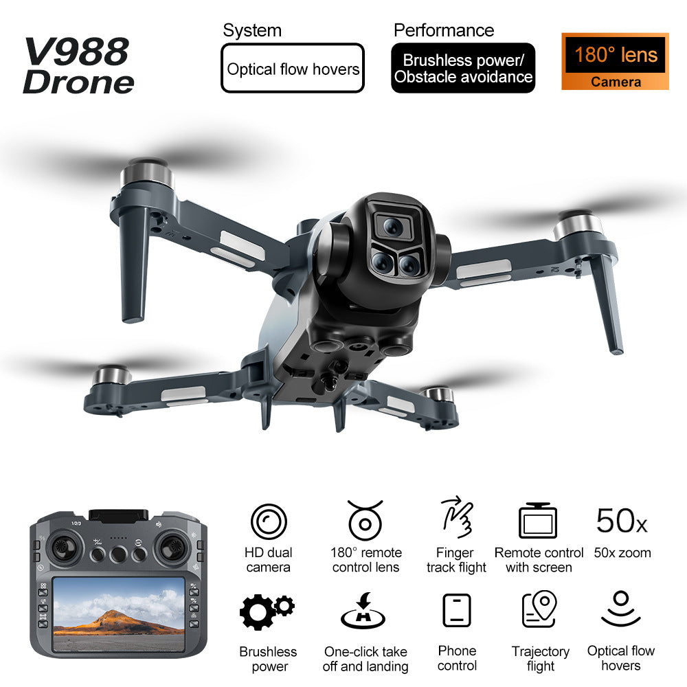 8K HD Drone with Triple Camera & Obstacle Avoidance