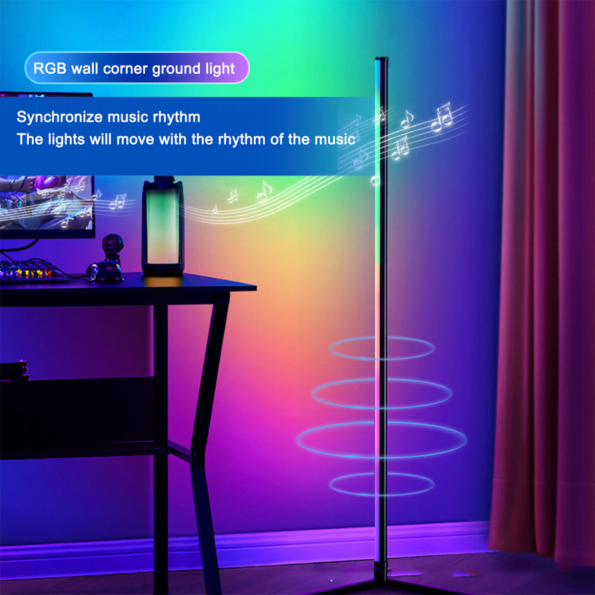 RGB Smart Floor Lamp – App & Remote Controlled