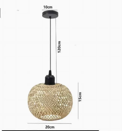 Bamboo Rattan Wall Lamp – Japanese Wabi Sabi Style