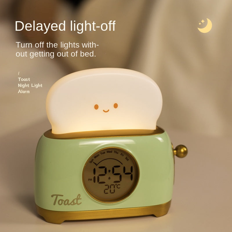 Bread Alarm Clock with Night Light & Timer