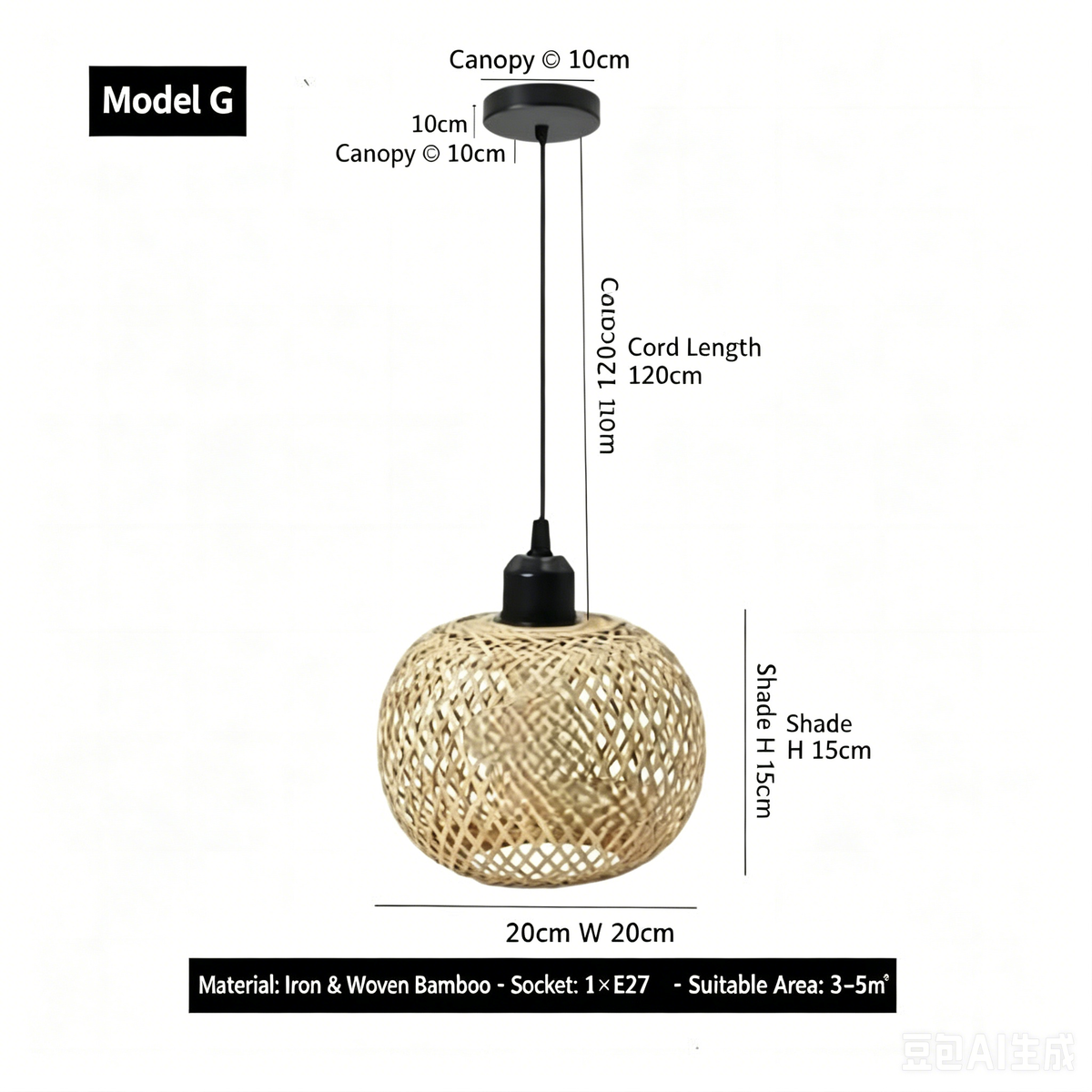 Bamboo Rattan Wall Lamp – Japanese Wabi Sabi Style