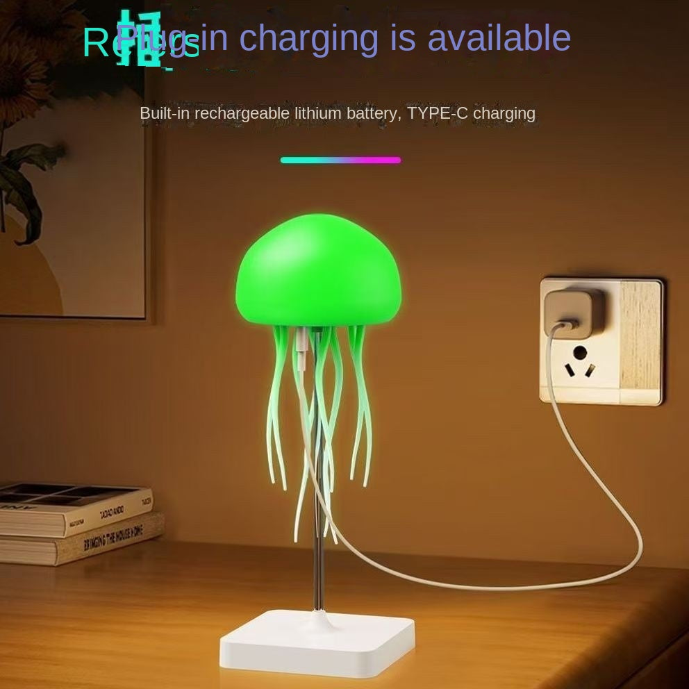 Sound-Controlled Jellyfish Gradient Ambient Lamp