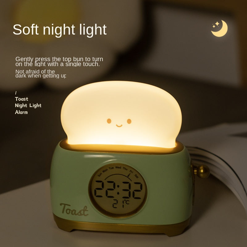 Bread Alarm Clock with Night Light & Timer