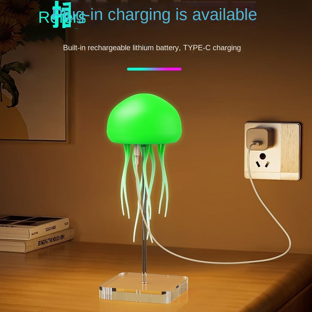 Sound-Controlled Jellyfish Gradient Ambient Lamp