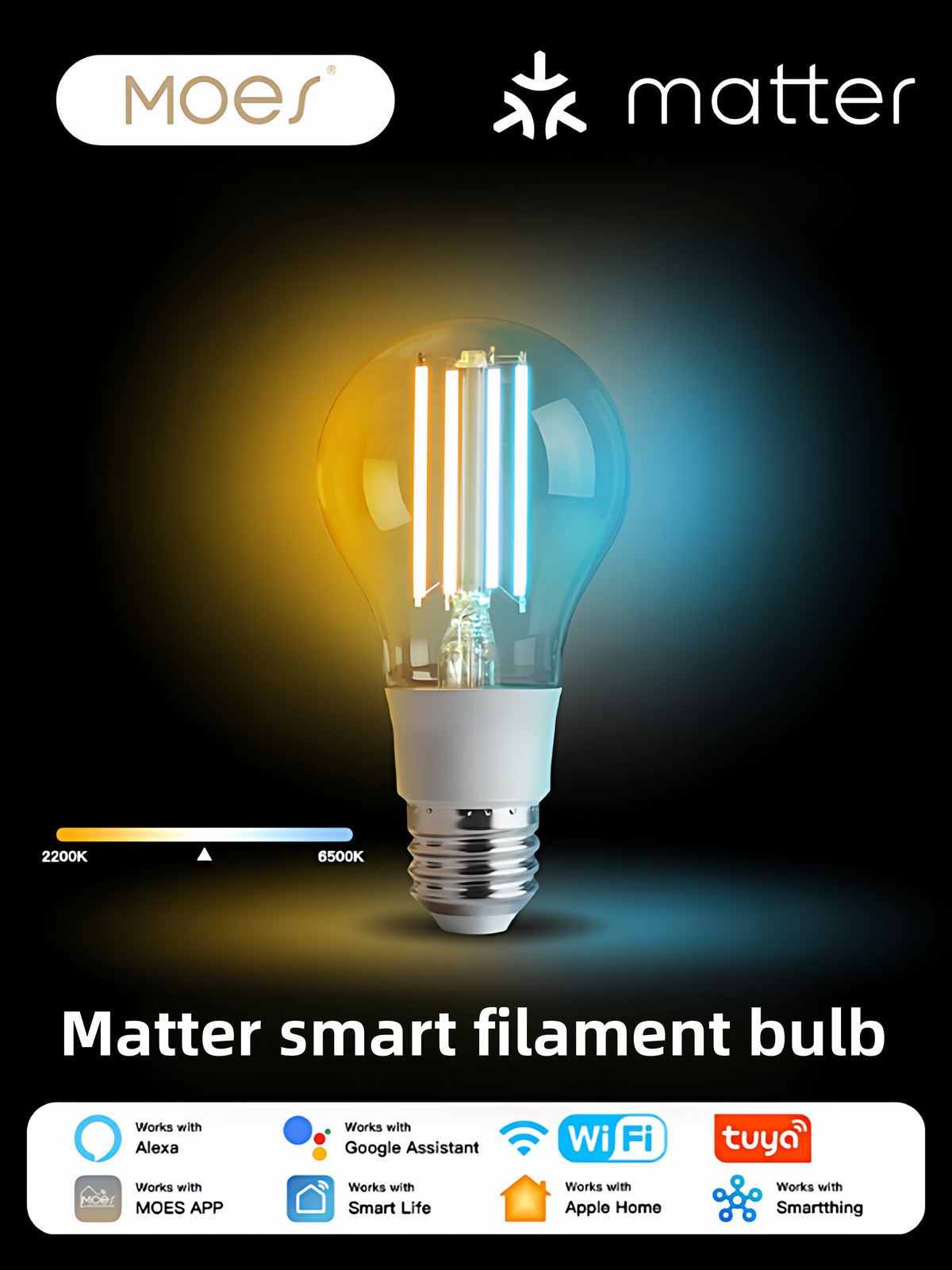 WiFi Smart LED Bulb with Voice Control