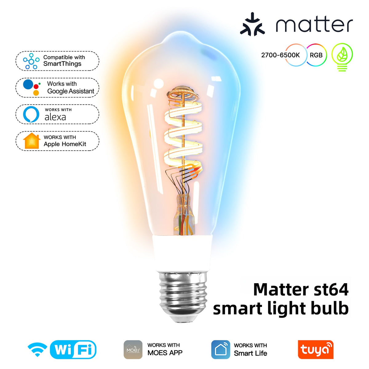 WiFi Smart LED Bulb with Voice Control