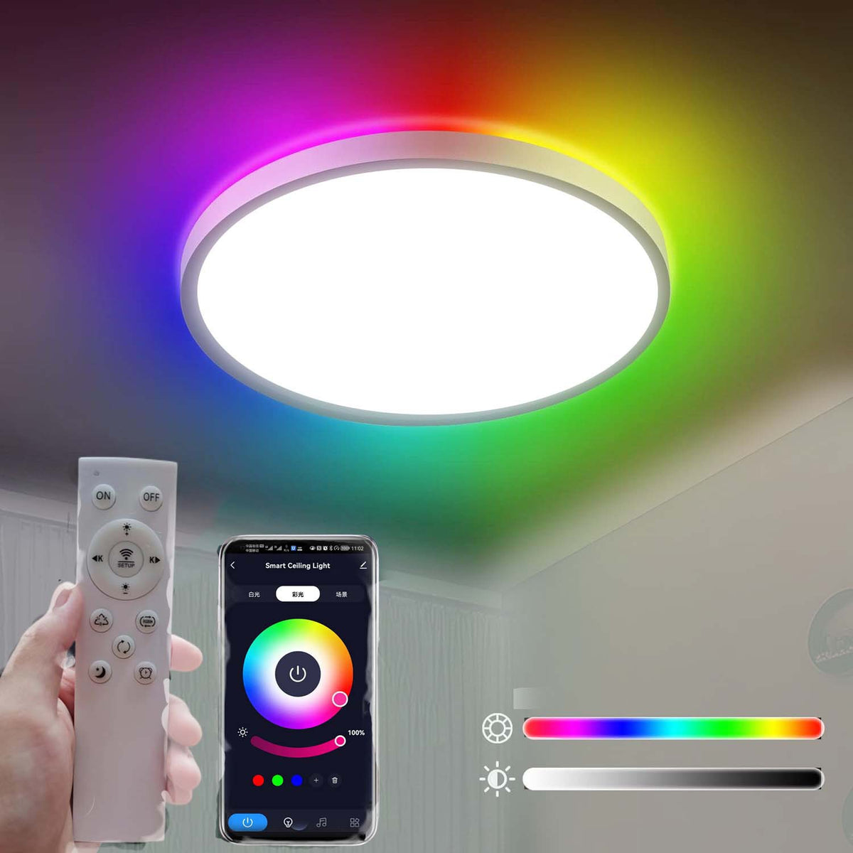 Smart Ceiling Light with Alexa & Bluetooth